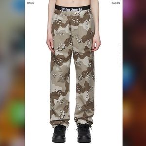 palm angels brown camouflage after sport lounge pants